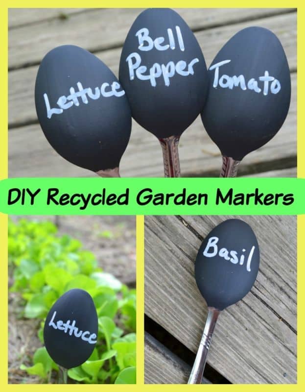 DIY Chalkboard Paint Spoon Garden Markers