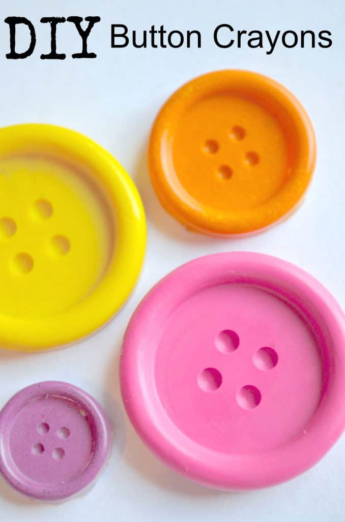 recycled melted crayon buttons