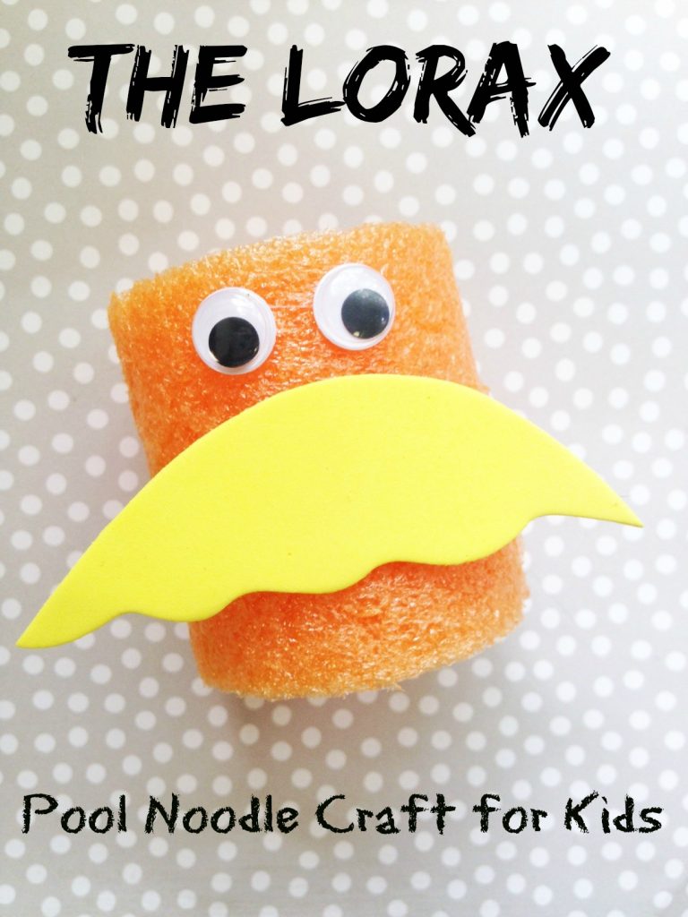 Dr Seuss the Lorax Pool Noodle Craft for Kids