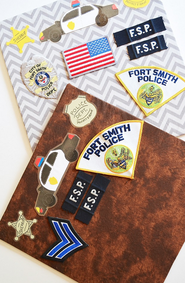 DIY Police Badge Keepsake Display Board