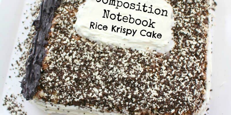 Back to School Composition Notebook Cake