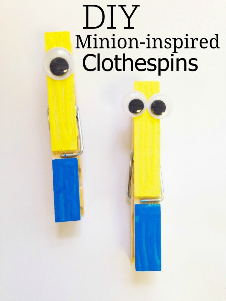 DIY Minion Inspired Clothespin Craft for Kids