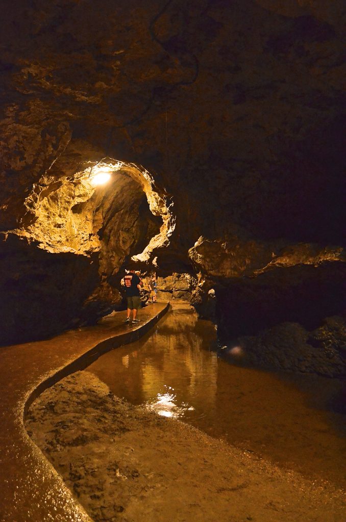 inside a cave at Maquoketa State Park