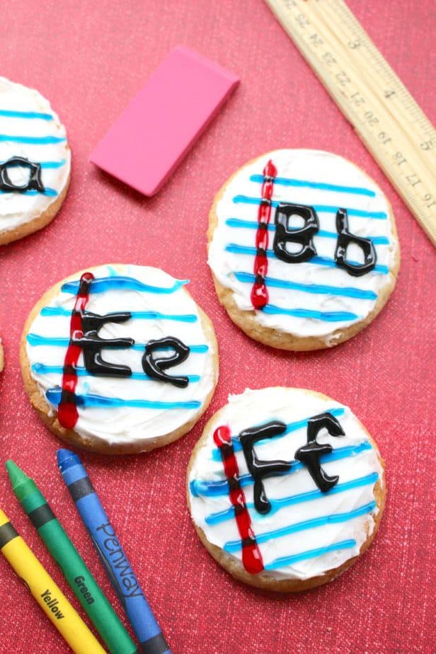 Back to School Recipe - ABC Letter Notebook Cookies