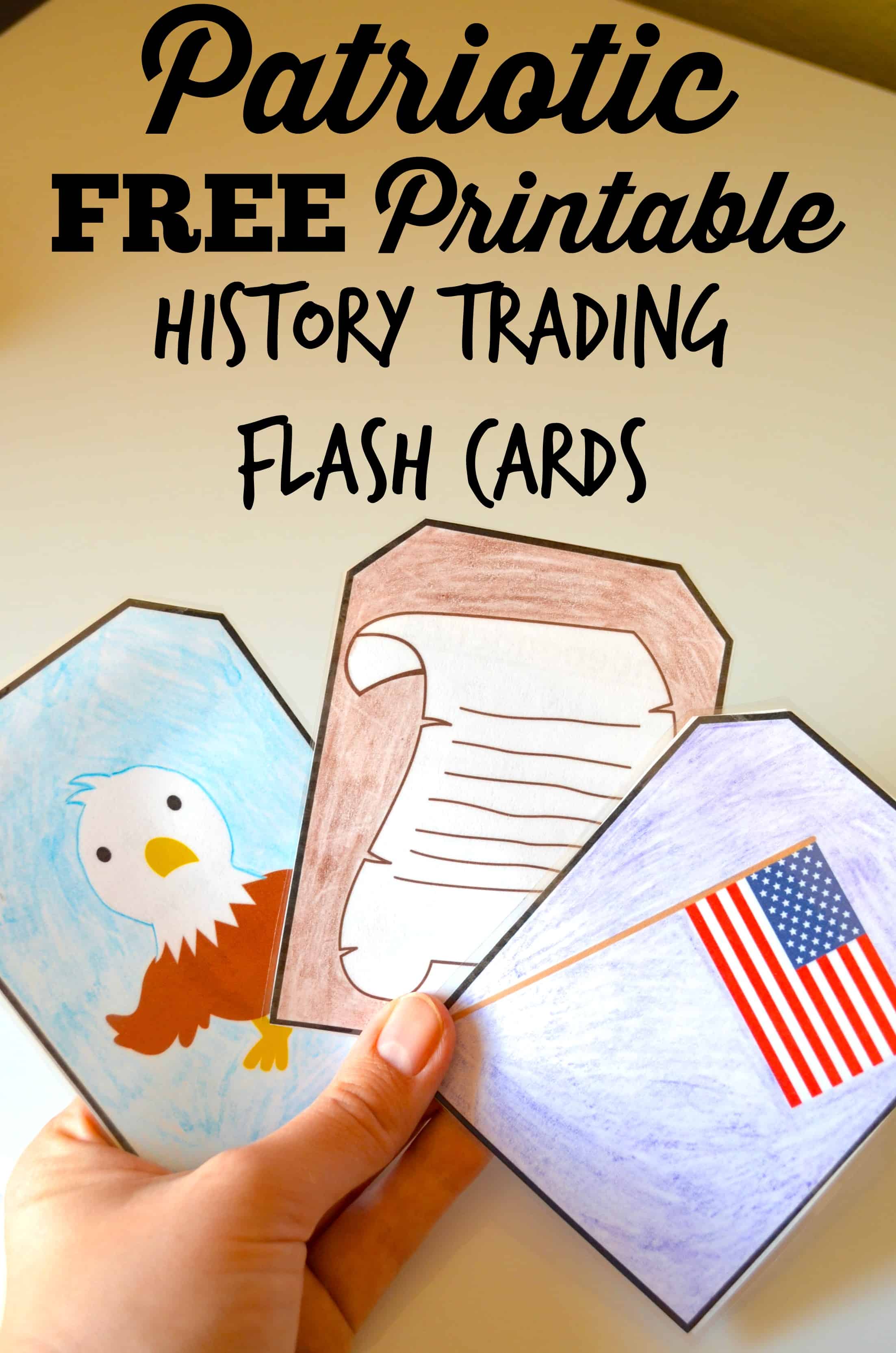 Free Printable Patriotic History Trading Flashcards