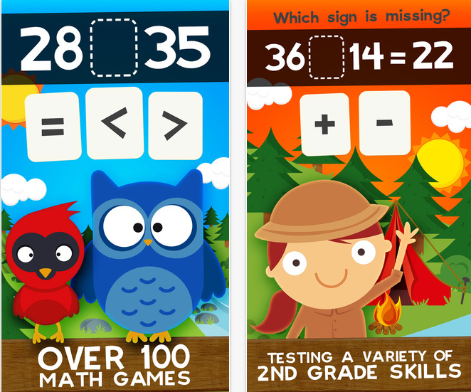 Animal 2nd grade math app games