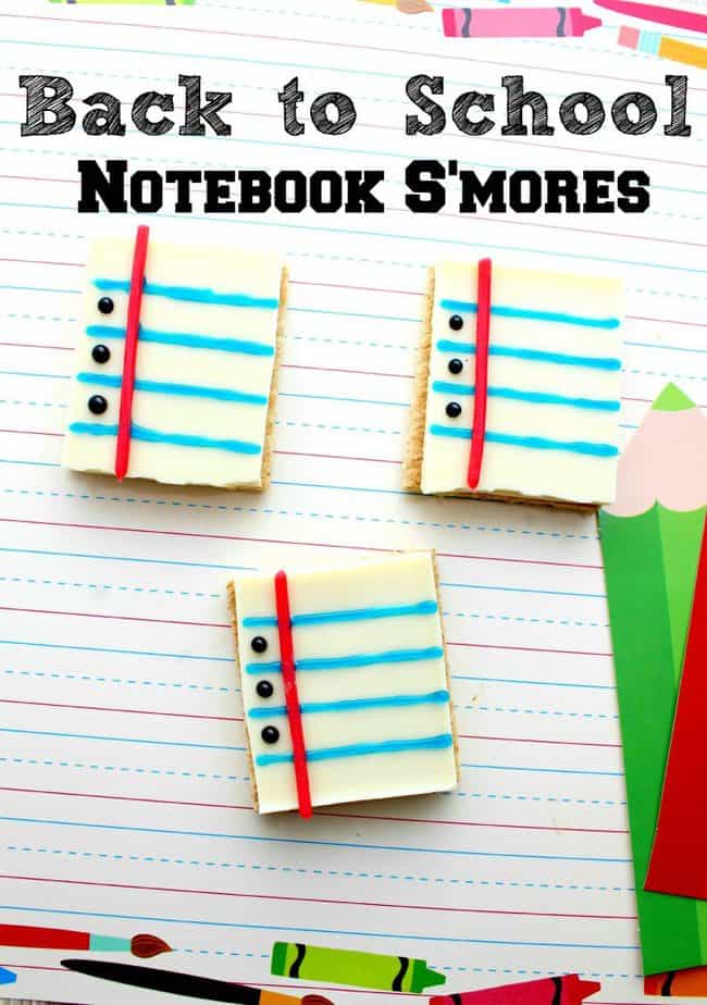 notebook paper smores back to school recipe