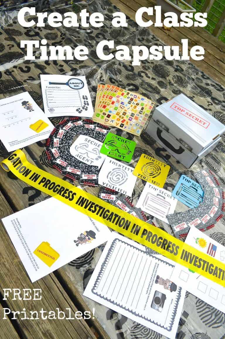 Back to School Spy Themed Classroom Time Capsule