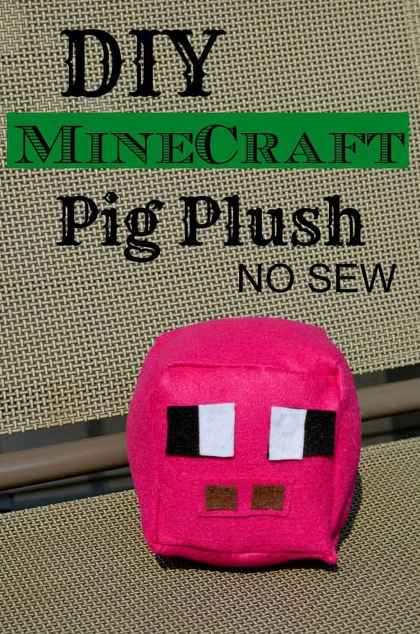 DIY Minecraft Pig Plush No Sew Tutorial