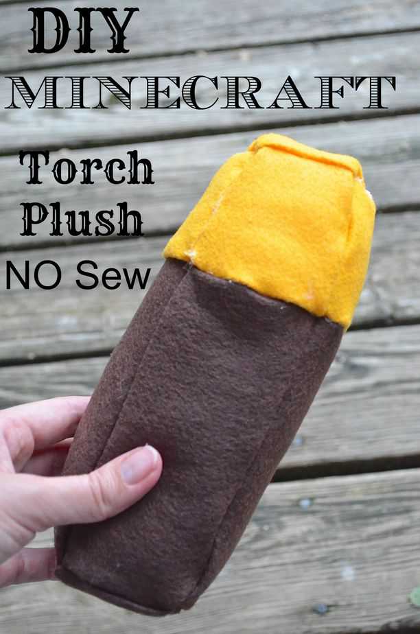 DIY Minecraft Torch Plush - NO SEW Tutorial