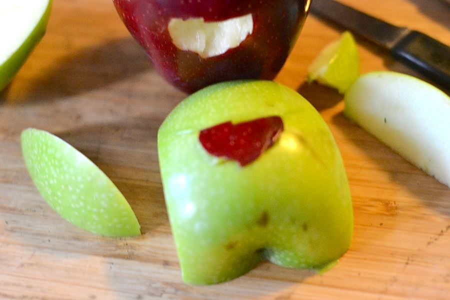 Kermit the Frog Inspired Muppet Apple Snacks for Kids