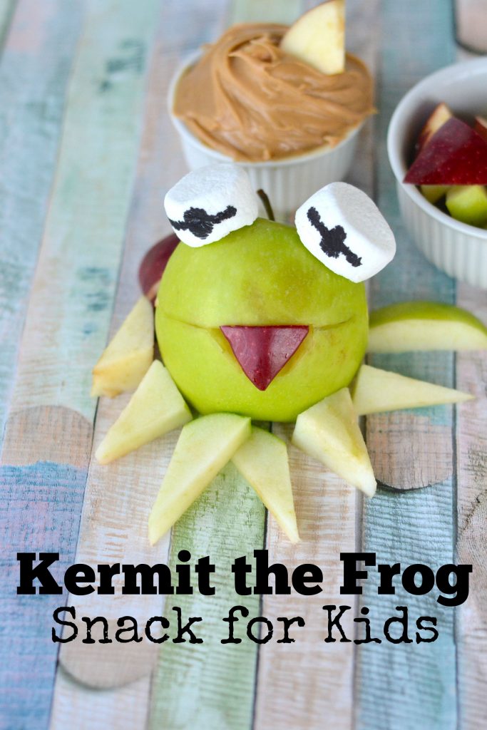 Kermit the Frog Inspired Muppet Apple Snacks for Kids