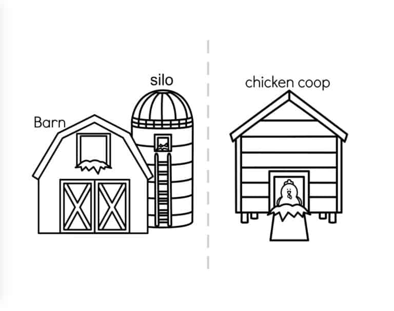 Preschool Farm Coloring Pages and Activities Printable