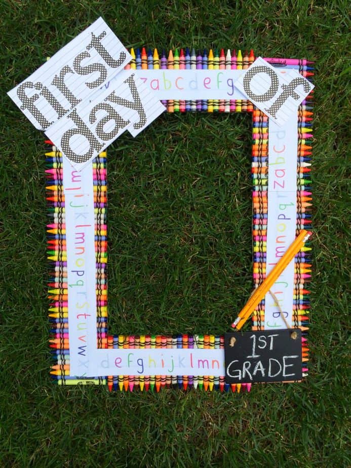 First Day of School DIY Picture Frame Photo Prop Tutorial