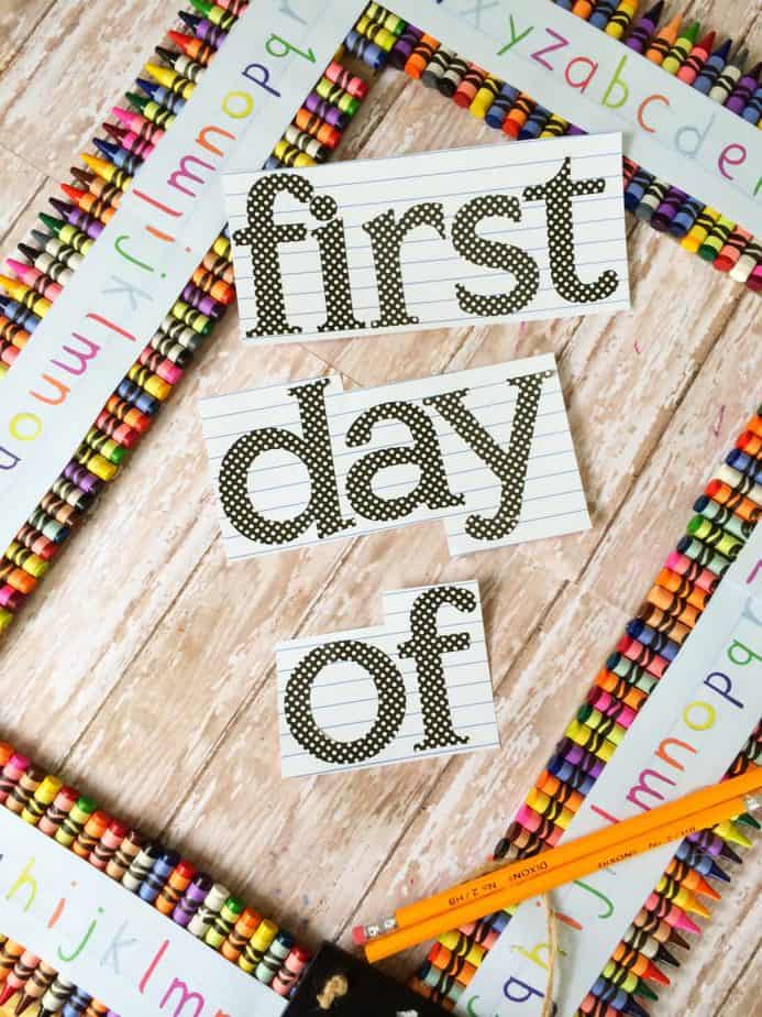 First Day of School DIY Picture Frame Photo Prop Tutorial