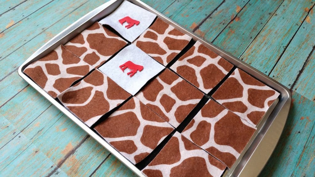 DIY Preschool Animal Memory Match Sensory Game