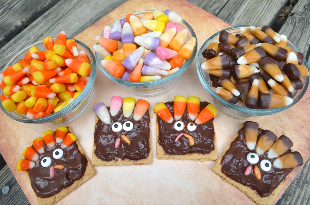 Candy Corn Thanksgiving Turkey Kid's Snack Recipe