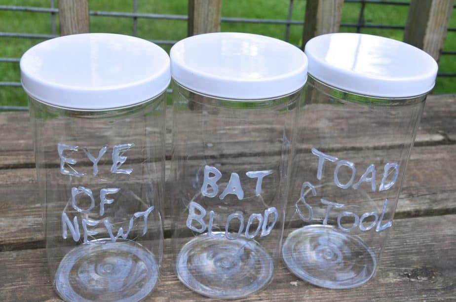 DIY Potion Jars Witches Spooky Halloween Decor