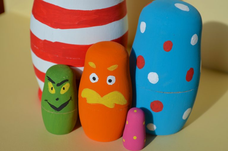 DIY Dr Seuss Inspired Nesting Dolls Craft