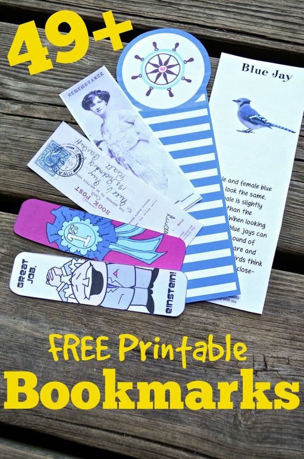 free printable bookmarks reading books for school