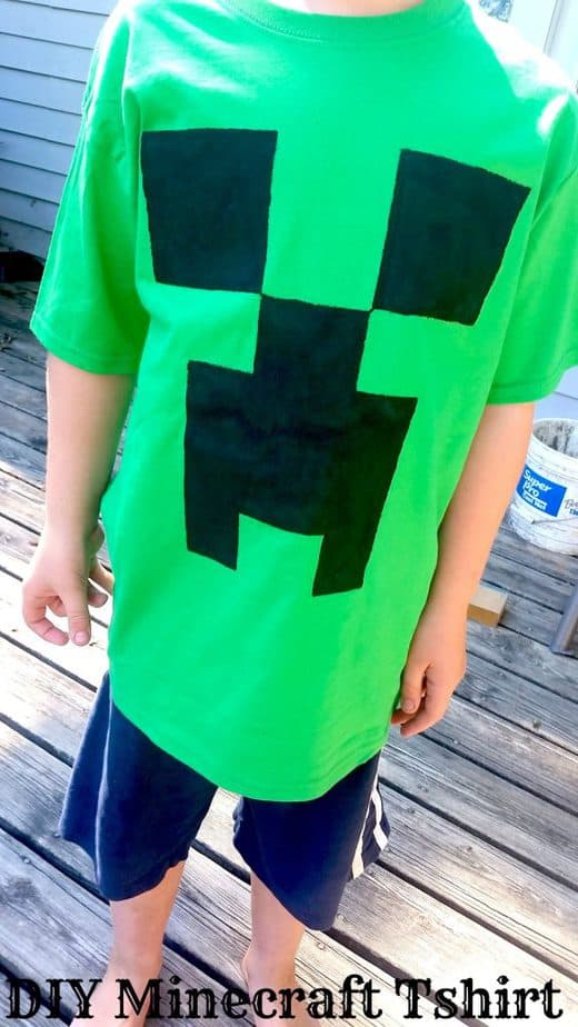 Licuar Subjetivo Oso polar Minecraft Creeper T-Shirt Tutorial - UNDER $5 to Make!
