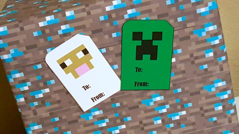 FREE Minecraft Printable Gift Tags – Creeper & Sheep