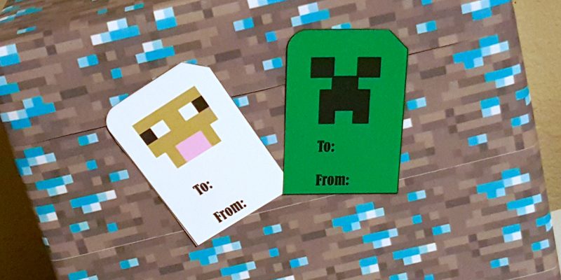 FREE Printable Minecraft Gift Tags