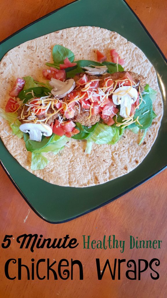 5 Minute Dinner Idea - Healthy Chicken Wraps Meal