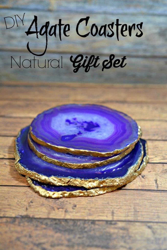 DIY Agate slice Coaster Gift Set