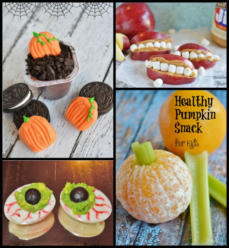 Healthy Halloween Kid's Snack Frankenstein Grape Cup