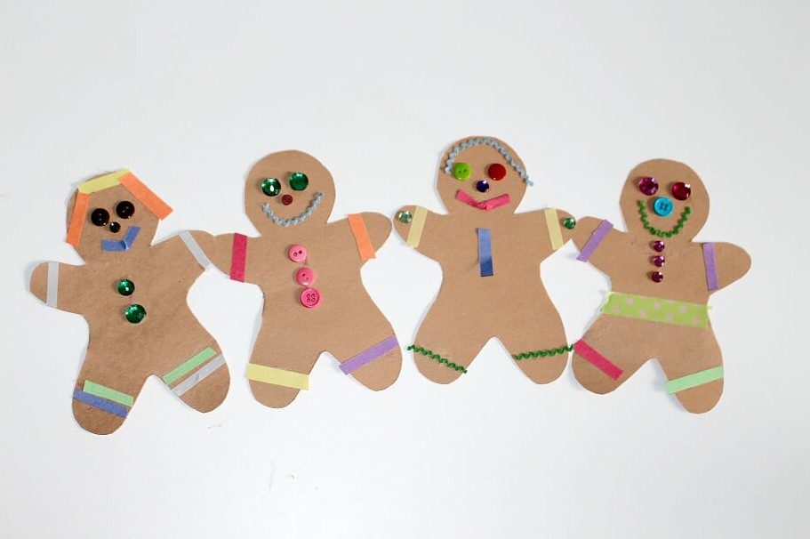 FREE Gingerbread Printable Holiday Friends Preschool Craft