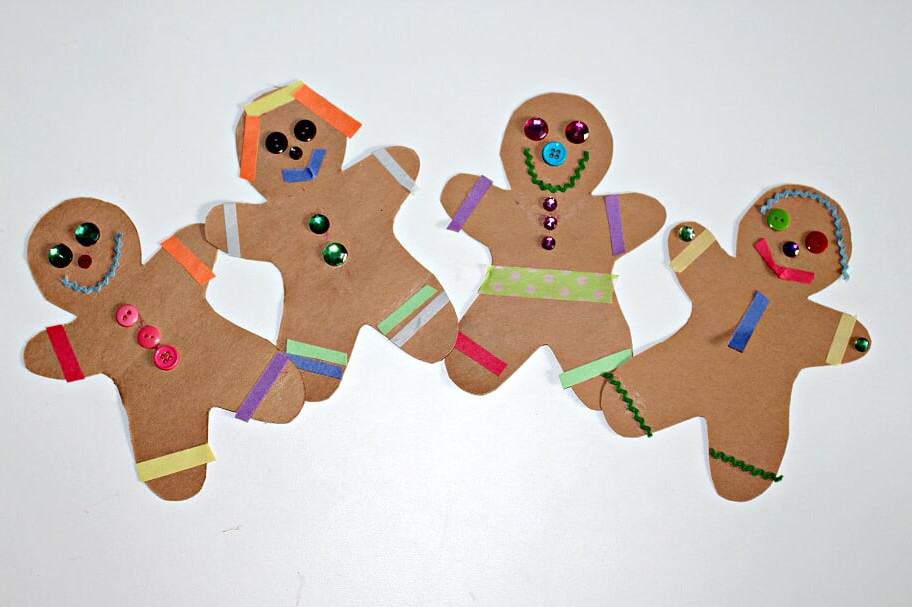 Gingerbread Friends Preschool Craft