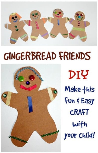 Gingerbread Friends Preschool Craft