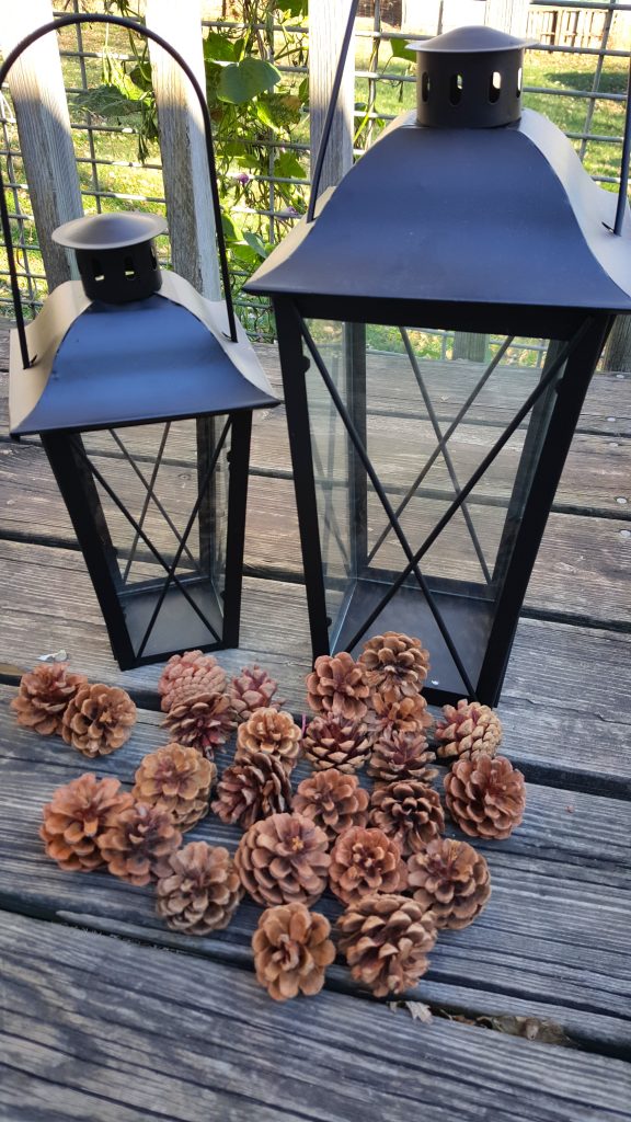 Easy Pinecone Lantern Festive Holiday Home Decor Idea