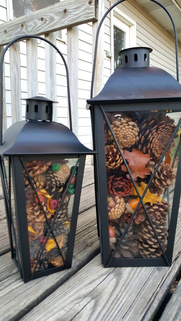 Easy Pinecone Lantern Festive Holiday Home Decor Idea