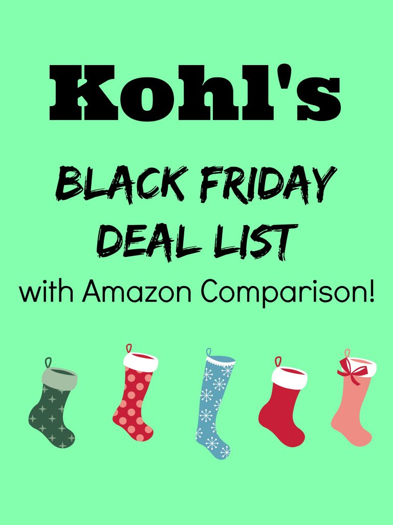 Kohls Black Friday Deal List Amazon Comparison