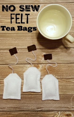 NO Sew Felt Tea Bags Kids Play Tutorial