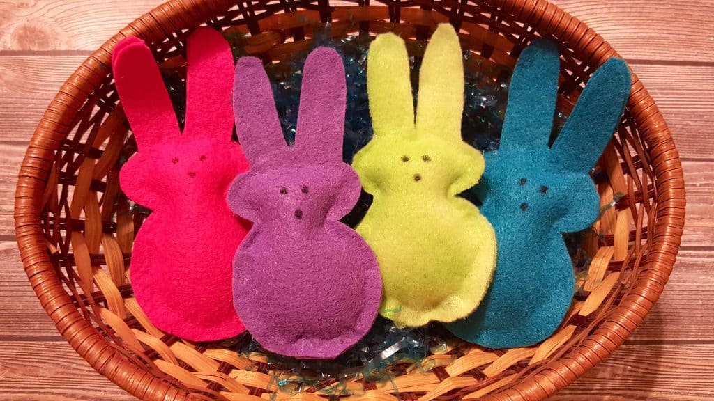 Easter Bunny Felt Toys with Printable Template