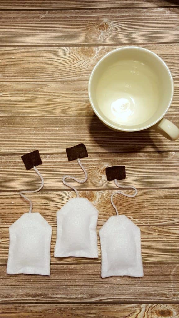 NO Sew Felt Tea Bags Kids Play