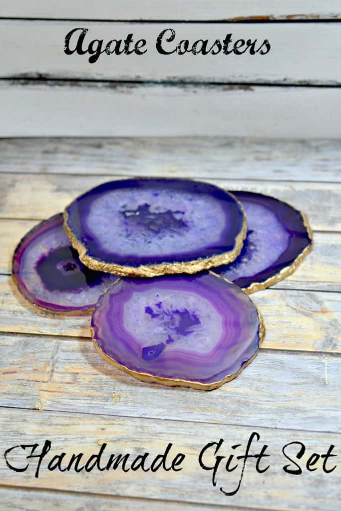 Agate Coasters Handmade Gift Set