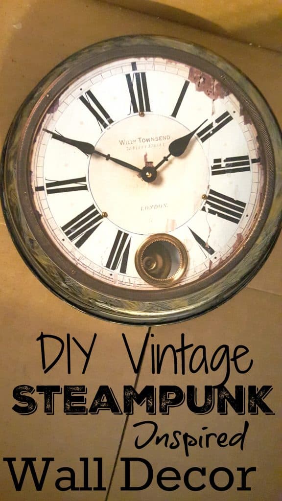 DIY Vintage Steampunk inspired Home Clock Wall Decor