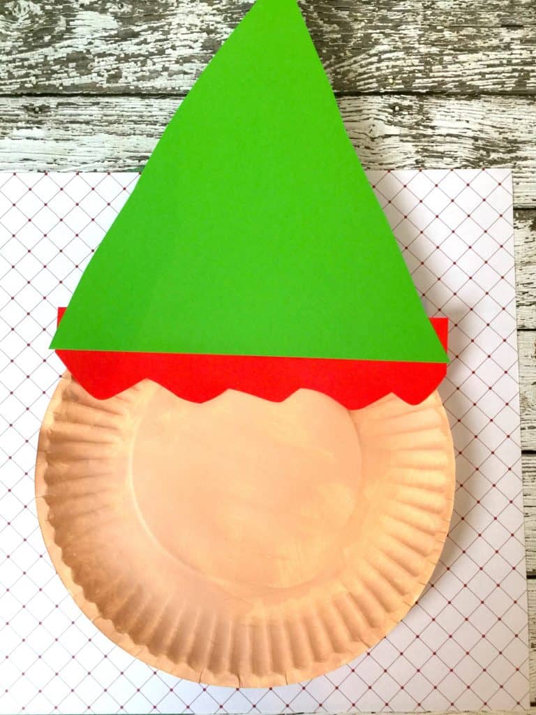 Christmas Elf Paper Plate Craft for Kids