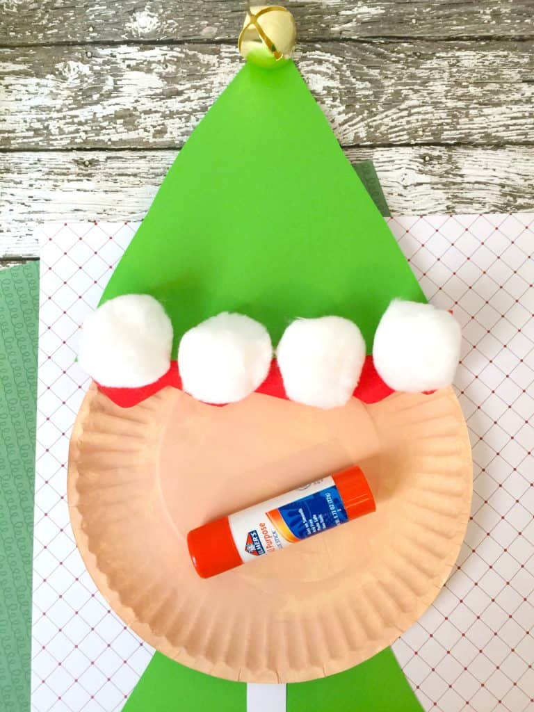 Christmas Elf Paper Plate Craft for Kids