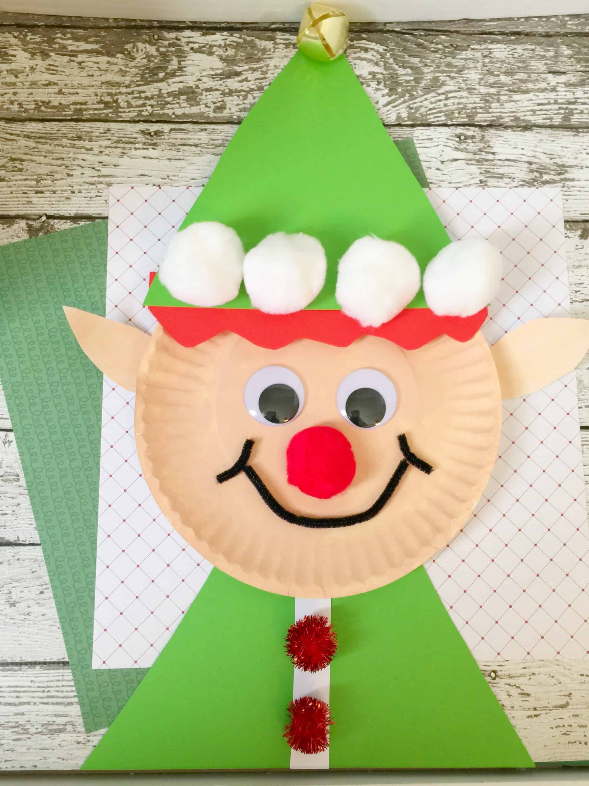 Christmas Elf Paper Plate Craft For Kids