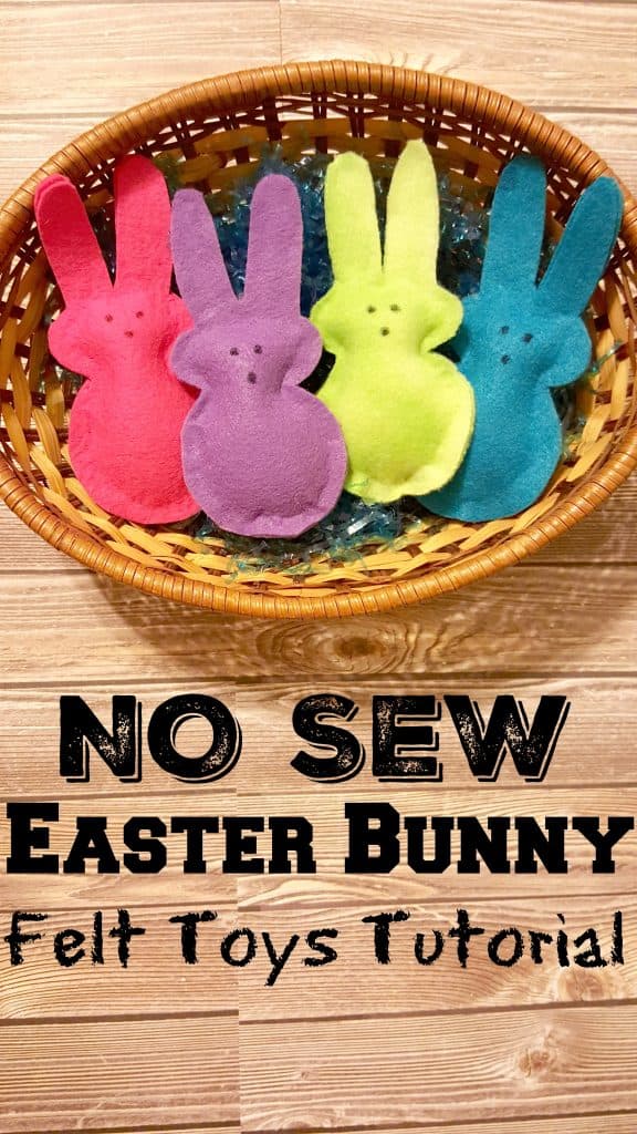 NO SEW Easter Bunny Felt Toys with Printable Template