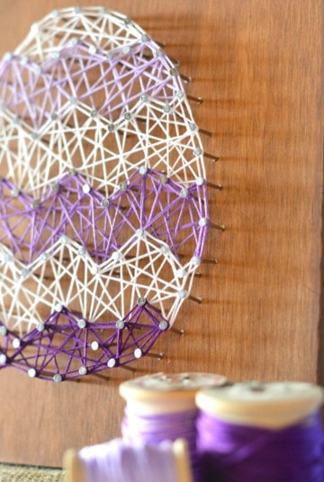 DIY Easter Egg String Art with Template