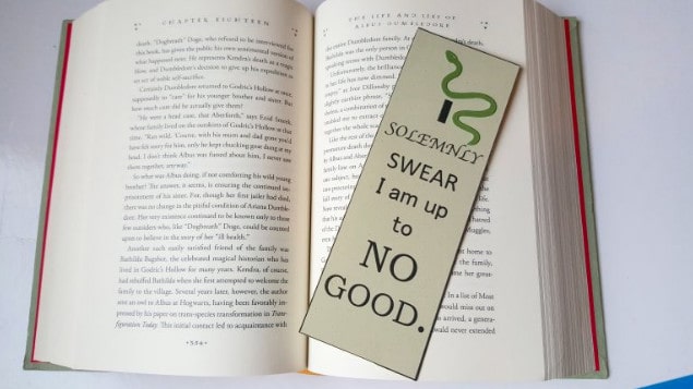 Harry Potter inspired bookmark Slytherin