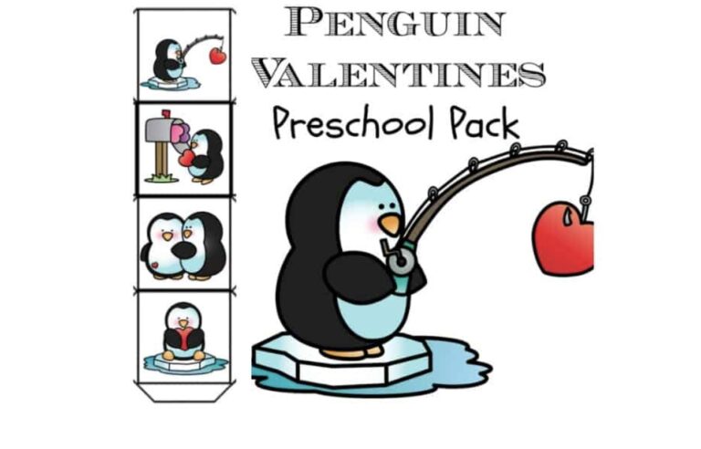 Penguin Valentine’s Day Printable Cards