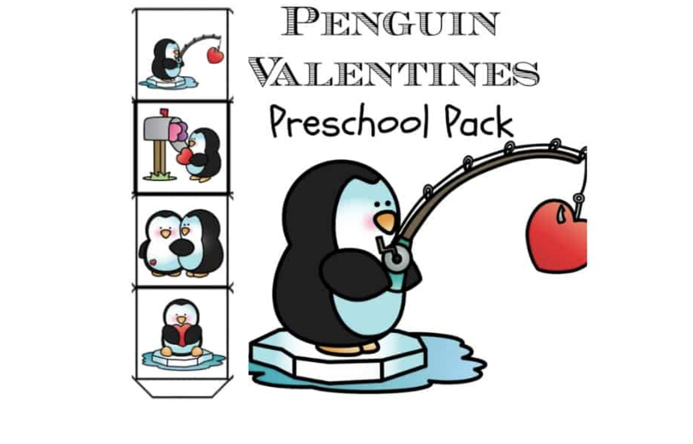 Free Printable Penguin Valentine's Day Printable Cards
