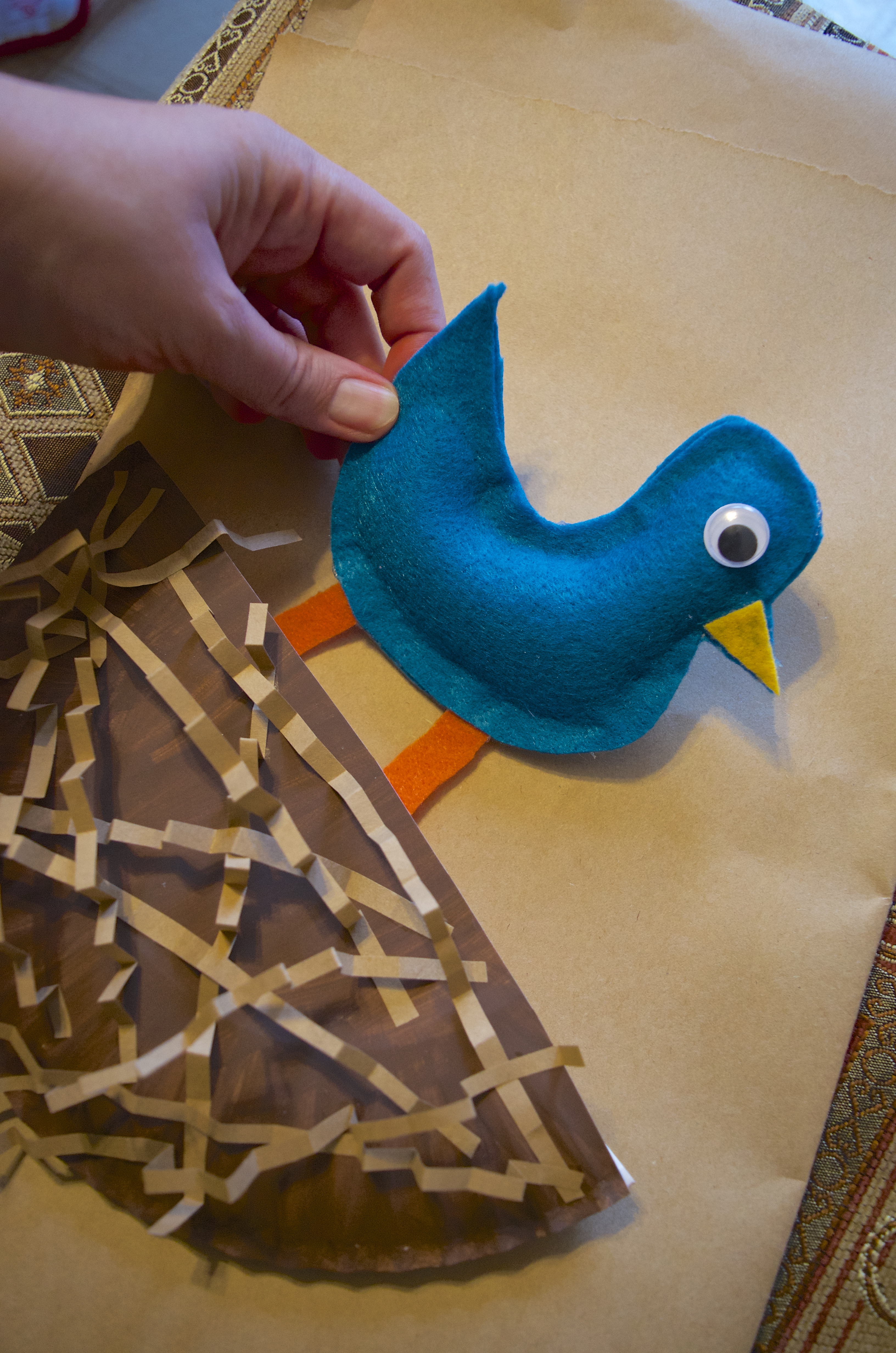 Bird's Nest Spring Paper Plate Craft for Kids